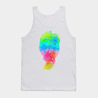 A bright multicolored Bali face mask cut out Tank Top